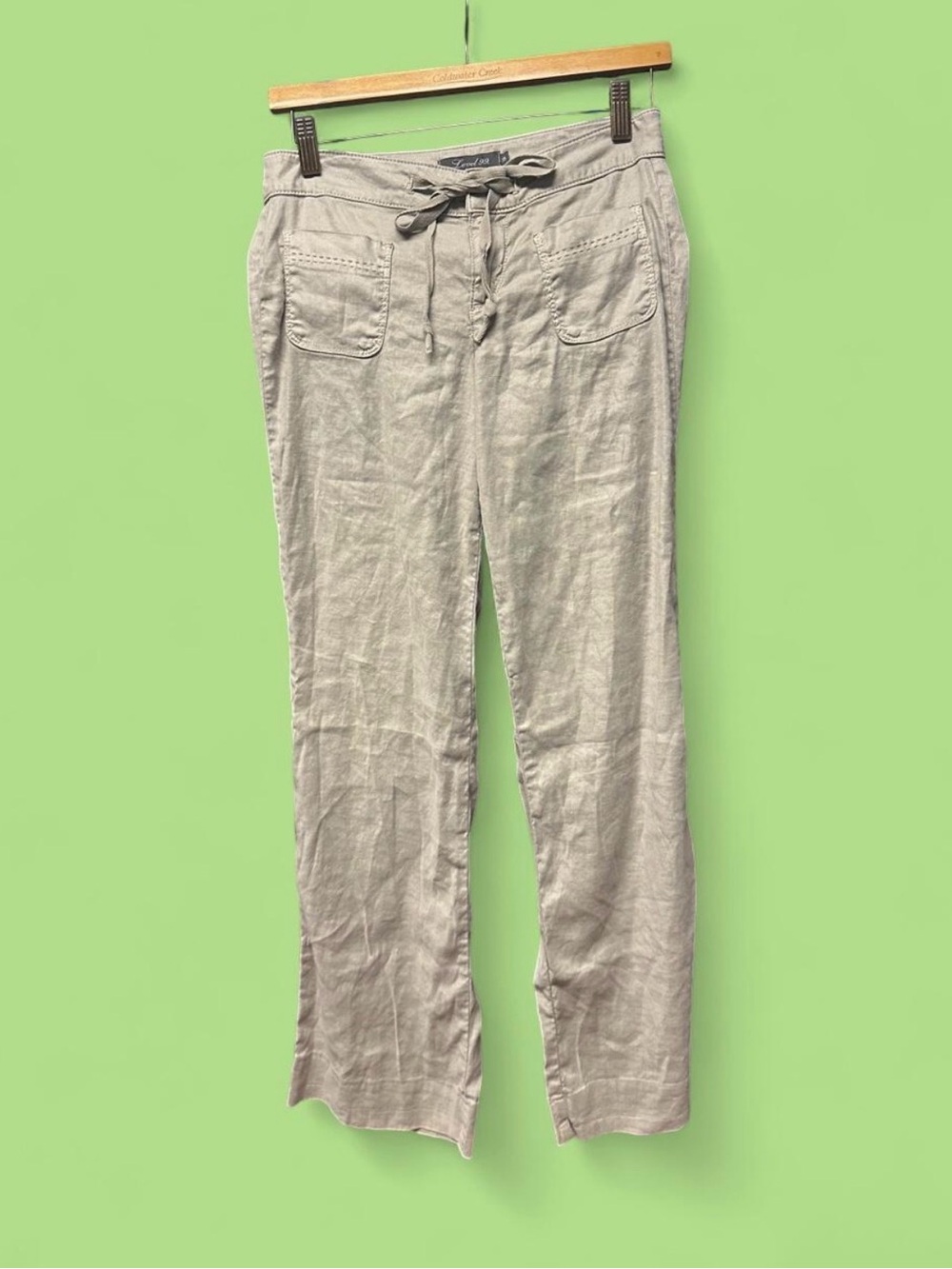 Anthropologie level 99 linen blend coastal grandma lounge pants size 25